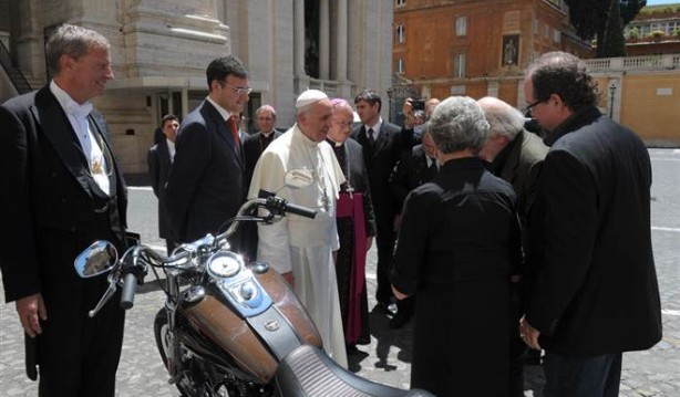Highway to heaven: Pope auctioning his Harley Davidson chopper for charity