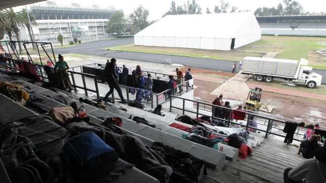 Mexico City receives first wave from migrant caravan