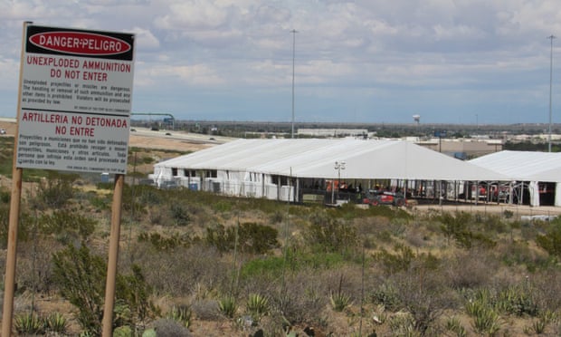 US builds migrant tent city in Texas as Trump likens treatment to ‘Disneyland’